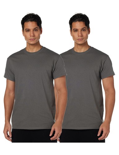 Gildan mens Heavy Cotton T-shirt, Style G5000, Multipack Shirt, Charcoal (2-pack