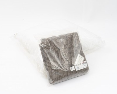 UGG Brand Heritage Knit Wool Blend Pillow Case & 24'' Pillow Insert Heather Gray