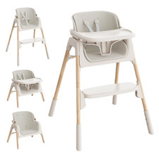 High Chair for Babies and Toddlers - Adjustable 4-In-1 Baby High Chairs with Dis