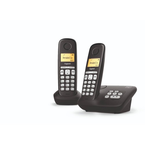 Gigaset AL385A Duo Telefoon + Antwoordapparaat Zwart - Zdjęcie 2 z 5