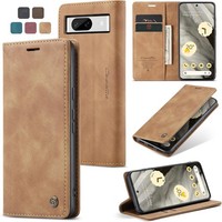 KlapphüLle Leder Braun Faltbar StäNder Kartenfach FüR Google Pixel 8 SchutzhüLle