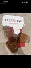 Image of Valentino Garavani Tobacco sliders sandals Women’s Size eu 38 uk 5