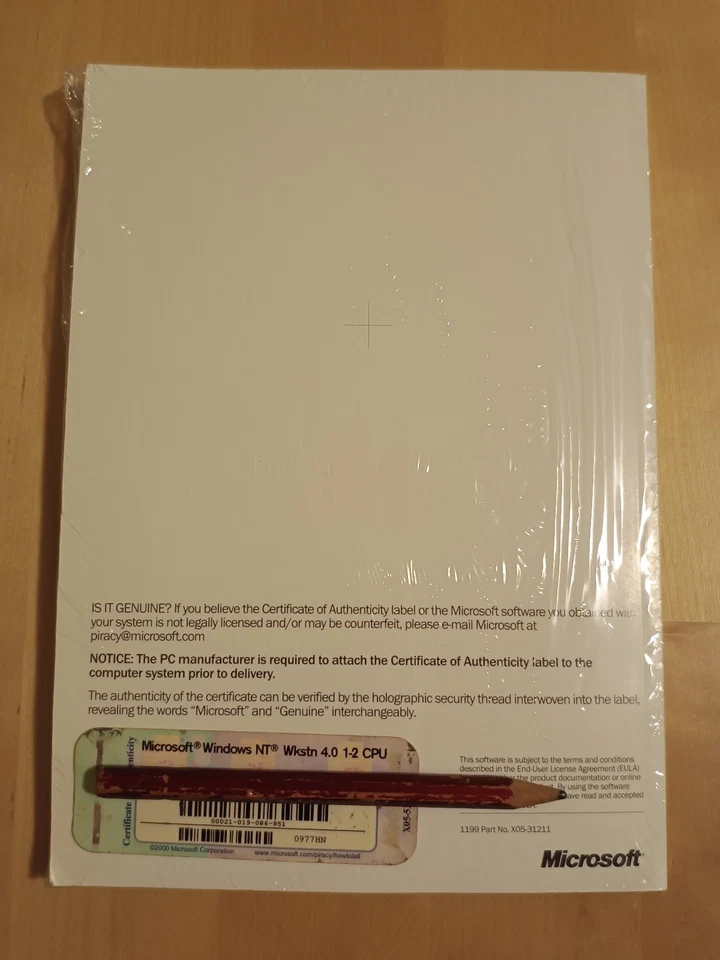 Windows NT Workstation 4.0 (PC, CD, 1-2 CPU) - Vollversion / Full Version - Bild 2 von 2