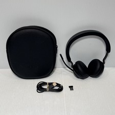 Jabra Evolve2 65 UC Wireless Bluetooth Headset w/ USB Adapter Case Black