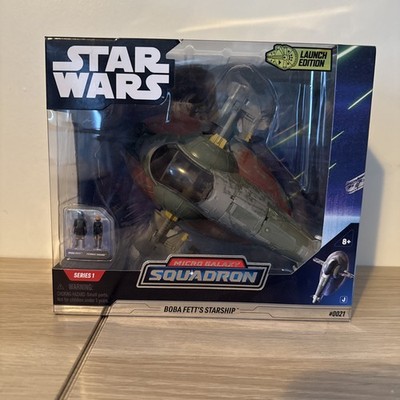 Star Wars Micro Galaxy Squadron Boba Fett's Starship Launch Edition Series 1 New