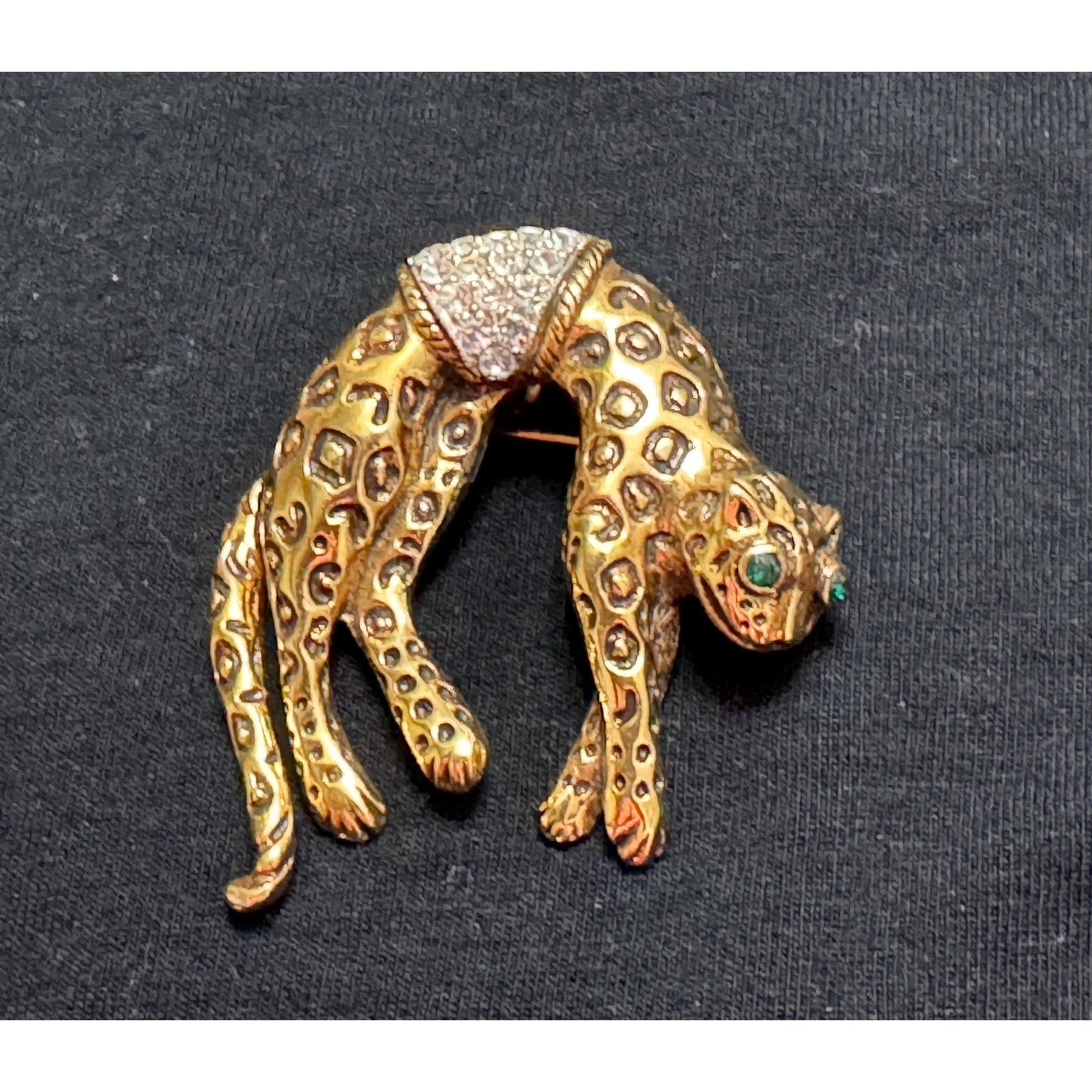 Florenza unsigned articulating tail leopard gold … - image 1