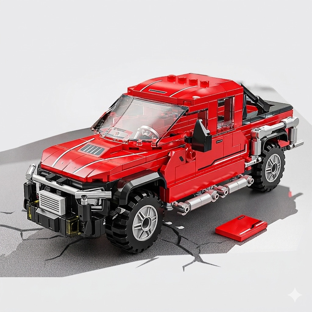 MOC LEGO Car: Classic SUV Off-Road Vehicle Building Blocks Set (330 Pcs)