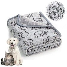 Soft Fluffy Pet Blanket Warm Cute Cartoon Mat for Cats Dogs