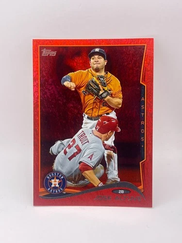 2014 Topps Red Hot Foil Jose Altuve Mike Trout #210 Houston Astros
