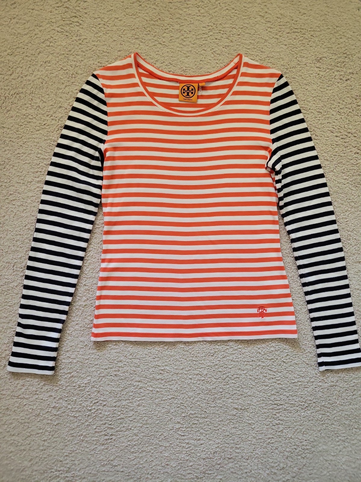 Tory Burch Women's Striped Long Sleeve Shirt Small