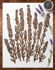 Large Lavender Stencil for Painting on Wood 12x16, Transparent