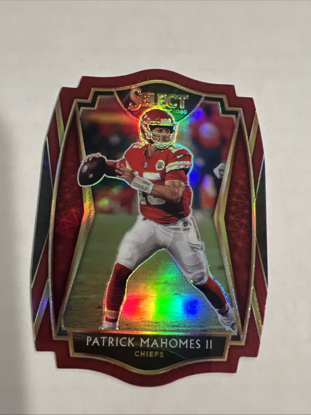 2020 Panini Select - Premier Level Patrick Mahomes II #130 Red Prizm Die-Cut