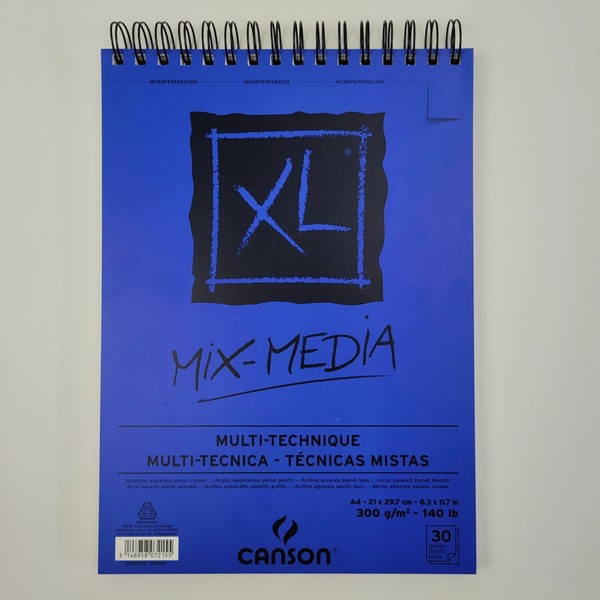 (0,30€/Blatt) Canson Xl-Block Mixmedia A4 807215, 30 Blatt 300G/M²-image