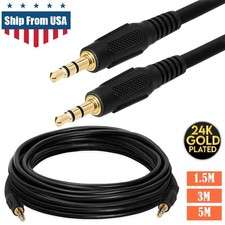 3.5mm Cable Male to Male Stereo Audio Speaker iPad PC Car Auxiliary AUX Cord LOT