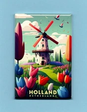 HOLLAND NETHERLANDS TRAVEL POSTER *2X3 FRIDGE MAGNET* WORLD VACATION EUROPE TRIP
