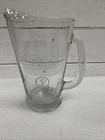 Vintage Glass Drink Coca Cola Pitcher White Lettering Fluted Ice Spout - 8.5”