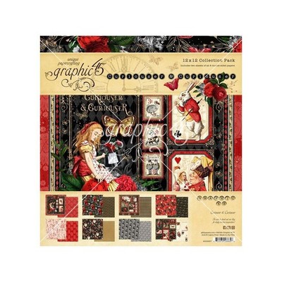 Graphic 45 12'' x 12'' Collection Pack - Curiouser & Curiouser - 8 Double Sided