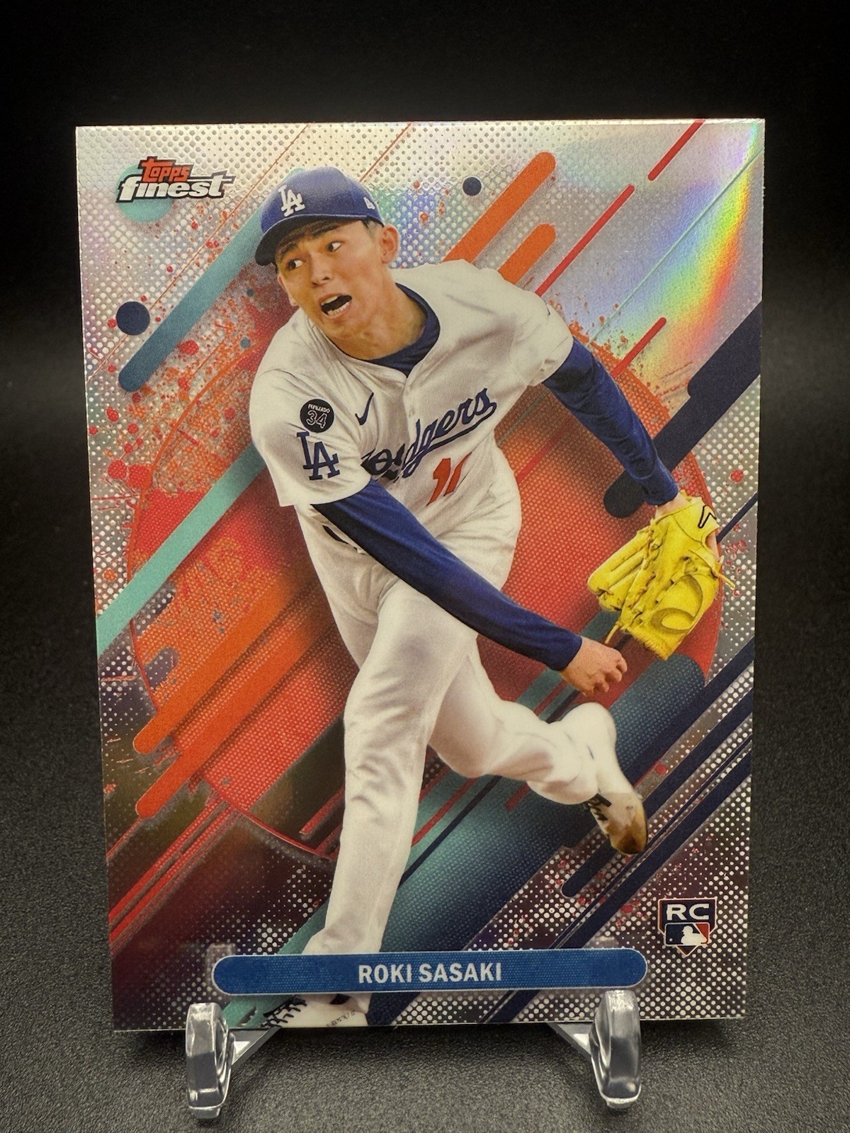 2025 Topps Finest ROKI SASAKI Rare Rookie Refractor #288 Los Angeles Dodgers