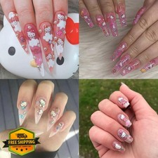 8 Sheets Cute Cartoon Nail Art Stickers Self Adhesive Kawaii Design