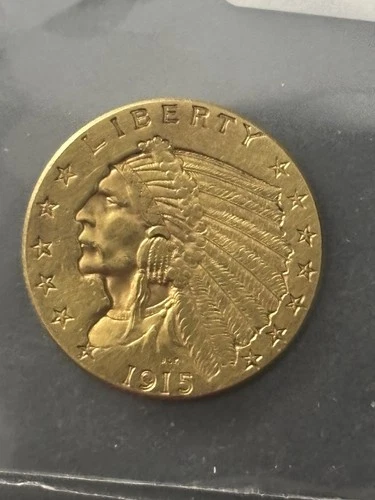 1915 $2.5 Dollar Gold Indian Head Liberty Quarter Eagle Coin UNC/BU+++