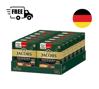 Jacobs Espresso Type Soluble Bean Coffee Stick Instant Coffee 240 Drinks, 12x20
