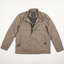 JIM SPENCER Herren Jacke Gr. 58 / XXL Braun Beige Übergangsjacke Windbreaker Kap