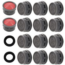 20 Pack Faucet Aerator, Faucet Flow Restrictor with Washers Replacement Parts...