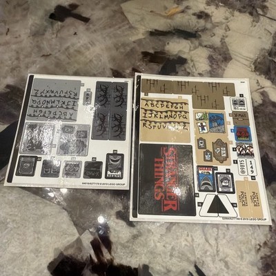 Lego Stranger Things Original Sticker Sheets from The Upside Down Set 75810