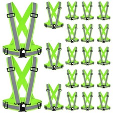 20 Pcs Reflective Vests Safety High Visibility Straps Reflector Vest Safety S...