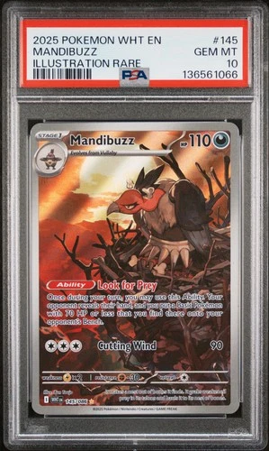 Pokemon White Flare Mandibuzz 145 PSA 10