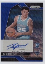 2024 Panini Prizm Rookie Signatures Blue Wave KJ Simpson Jr #RSI-KJS Auto 0j5i