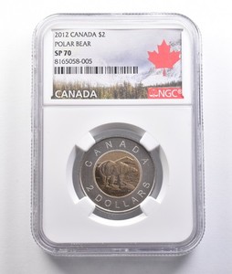 2012 Canada 2 Dollars Polar Bear SP70 NGC a6916