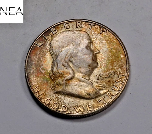1949-S Franklin Half Dollar ~ Gem BU Toned ~ (ZH0710)