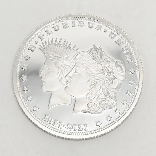 2021 100th Anniversary Last Morgan First Peace $1 Dollar 1/2oz .999 Fine Silver