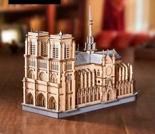 ROKR Paris Cathedral  Models Jigsaw Budding toys 3D Puzzles Adult Gifts