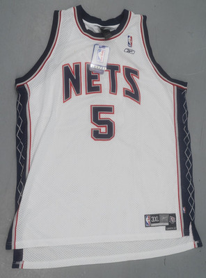 JASON KIDD VINTAGE NEW JERSEY NETS REEBOK SWINGMAN WHITE SIZE 3XL NWT STAINS
