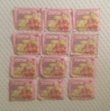 LOT OF 12 SEALED 1983 MATTEL PANINI BARBIE STICKER WAX PACKS - VERY RARE