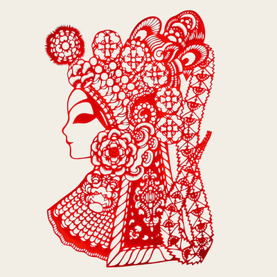 Handmade Chinese Paper Cut Art Three Kingdoms Figures Folk Art Decor Jianzhi