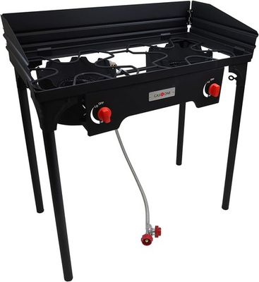 #ad Gas One High Pressure Double Burner Propane Camp Stove with Windscreen $206.99