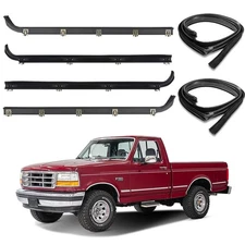 Front Door Window Weatherstrip Kit,Window Molding Sweep Felt Trim Seal & Run ...