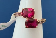 Bomb Party Ring “Love’s Fire And Light” RG12792 July 2025 Gold Plating Sz 8