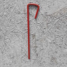 10x Wytrzymałe metalowe kołki namiotowe 6 mm o długości 8 cali. Nowe Handmade - CZERWONE wykończenie - NOWE