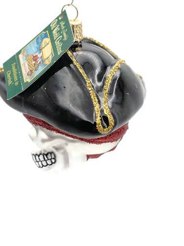 Old World Christmas Jolly Roger Pirate Skull Halloween Christmas Ornament OWC - Picture 5 of 10