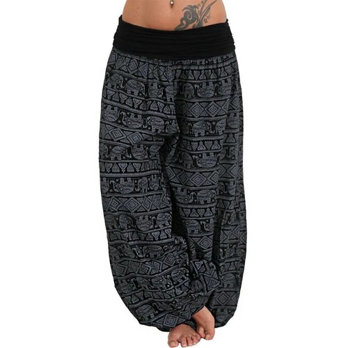 Women's Personality Geometric Haren Pants Casual Comfortable Loose Printed Pants - Picture 20 of 28