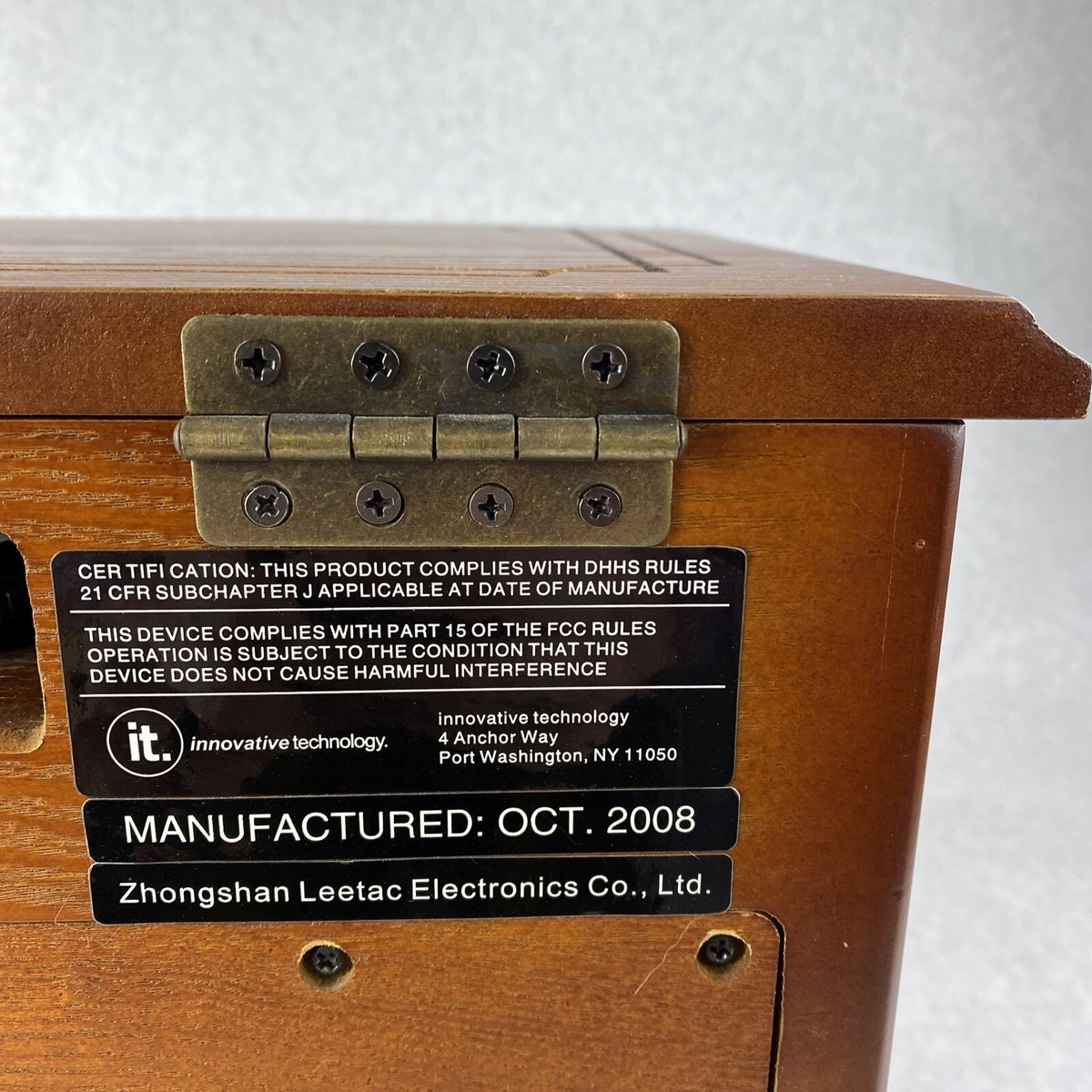 Innovative Tech ITRR-501 Wooden 5 In 1 Stereo System NEEDS REPAIR