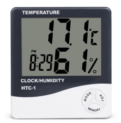 THERMOMETER INDOOR Digital LCD Hygrometer Temperature Humidity Meter Alarm Clock