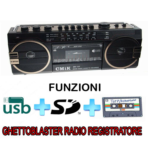 Registratore Cassette Retro Lettore Cassette Portatile Retro - Con Radio FM E Registratore, Colore Blu Walkman Retro Vintage - 9