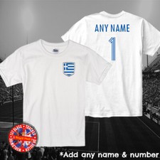 Greece Kids Personalised Football T-shirt Euros World Cup Boys Girls