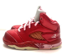 Nike Air Jordan 5 Retro TD Valentines Day Sz 6.5C Toddler 440890-605 Red Pink