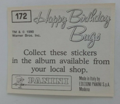 1990 Panini Happy Birthday Bugs (Pick Your Sticker) - Picture 253 of 343
